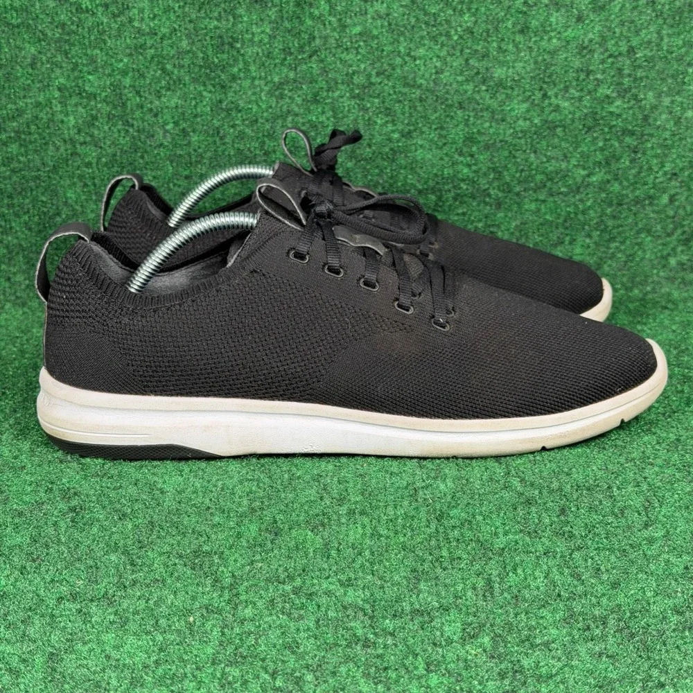 TravisMathew The Daily Knit Sneaker Men 11 Black White Athletic Golf Work Casual